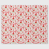 Melon Kerstmis Pattern Cadeaupapier (Vlak)