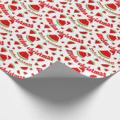 Melon Kerstmis Pattern Cadeaupapier (Hoek)