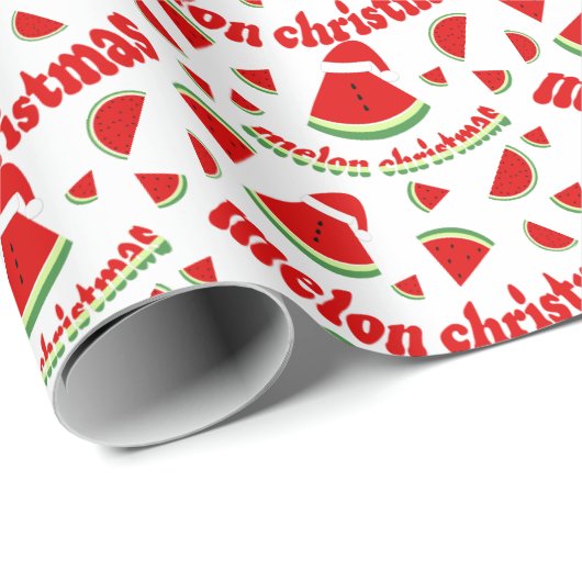 Melon Kerstmis Pattern Cadeaupapier (Rol Hoek)