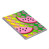 Melon Mania Fun Regenboog Watermeloen Patroon Notitieboek (Rechterzijde)