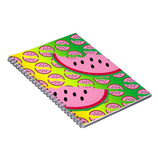Melon Mania Fun Regenboog Watermeloen Patroon Notitieboek (Rechterzijde)