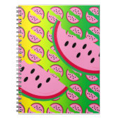 Melon Mania Fun Regenboog Watermeloen Patroon Notitieboek (Voorkant)