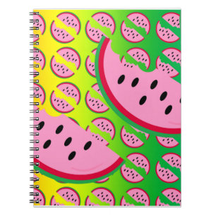 Melon Mania Fun Regenboog Watermeloen Patroon Notitieboek