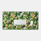 Melon Medley: Een levendige wijngaard patchwork Bureaumat (Keyboard & Muis)