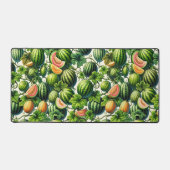 Melon Medley: Een levendige wijngaard patchwork Bureaumat (Voorkant)