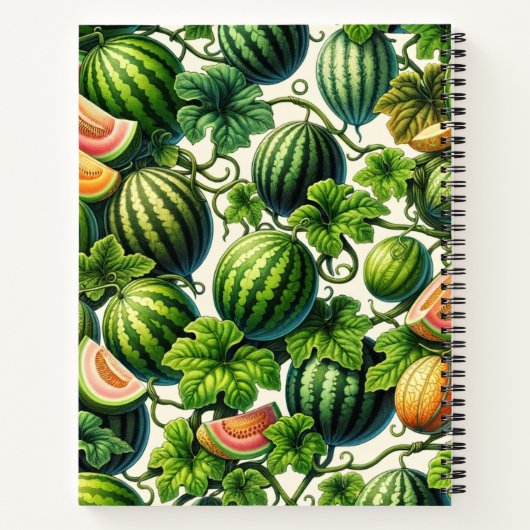 Melon Medley: Een levendige wijngaard patchwork Notitieboek (Achterkant)