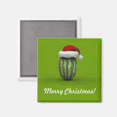 Melon met Santa Hat Magneet (Voorkant / Achterkant)