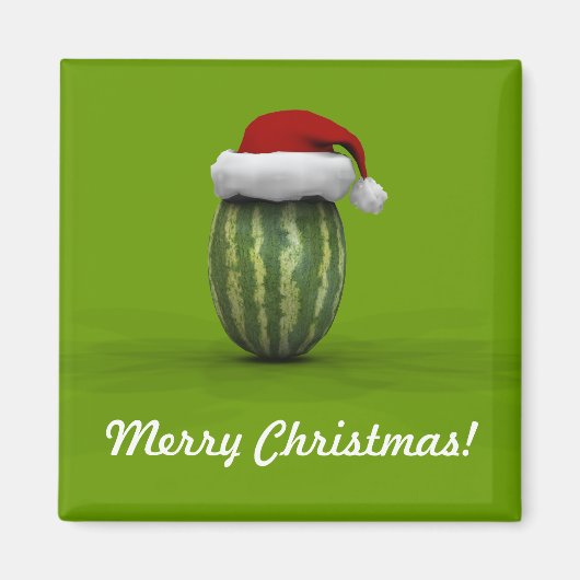 Melon met Santa Hat Magneet (Voorkant)
