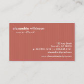 Melon Monogram Elegant Envelope Visitekaartjes (Achterkant)