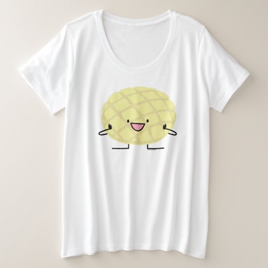 Melon Pan Japanse concha Patisserie Grote Maat T-shirt (Design voorkant)
