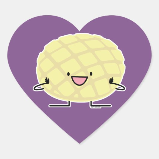 Melon Pan Japanse concha patisserie Hart Sticker (Voorkant)