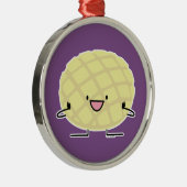 Melon Pan Japanse concha Patisserie Metalen Ornament (Rechts)