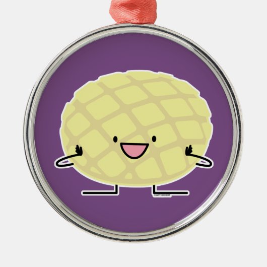 Melon Pan Japanse concha Patisserie Metalen Ornament (Voorkant)