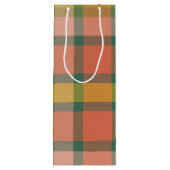 Melon plaid wijn cadeautas (Achterkant)