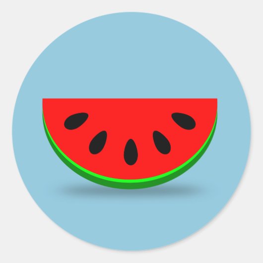 Melon Segment Ronde Sticker (Voorkant)