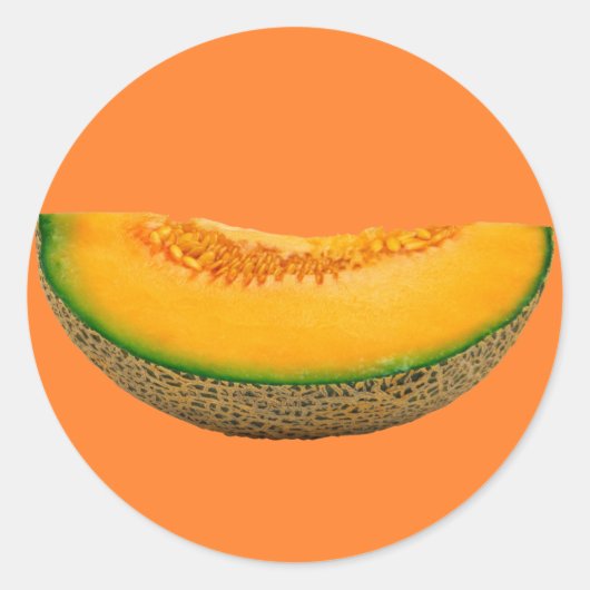 Melon Slice Ronde Sticker (Voorkant)