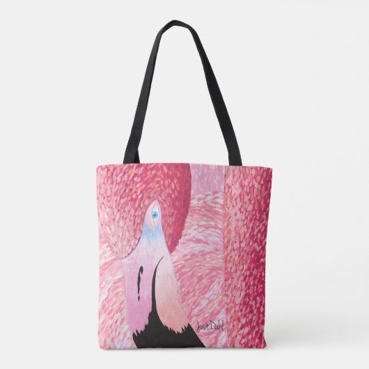 Melon the Flamingo Canvas tas (Achterkant)
