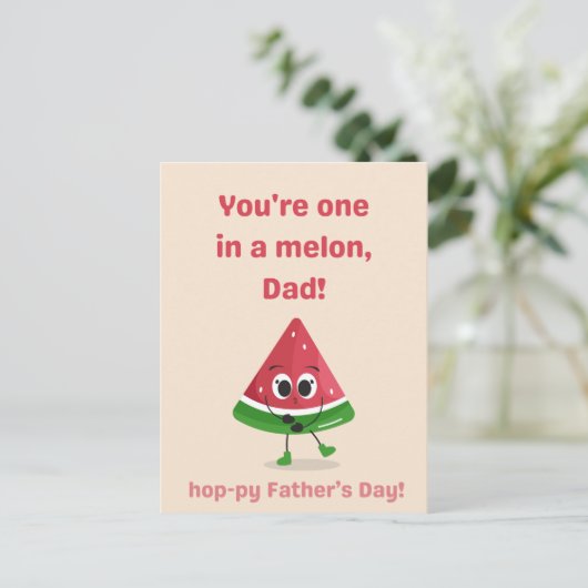 Melon Vaderdag Edition Briefkaart (Staand voorkant)