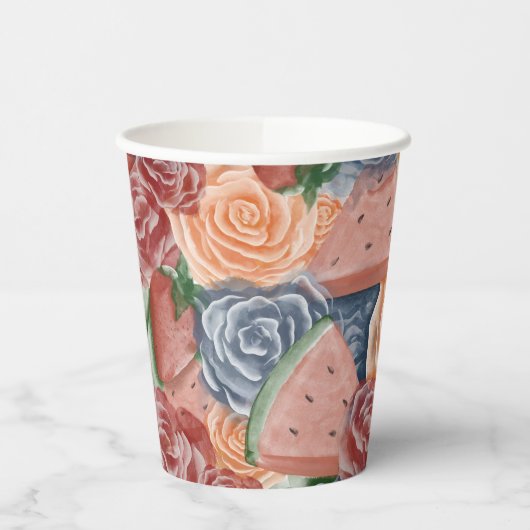 Melon Verjaardag - Zomervibes Papieren Bekers (Links)