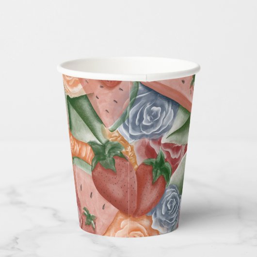 Melon Verjaardag - Zomervibes Papieren Bekers (Rechts)