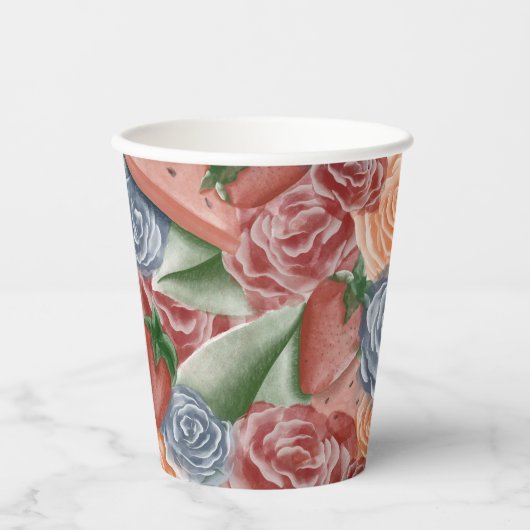 Melon Verjaardag - Zomervibes Papieren Bekers (Voorkant)