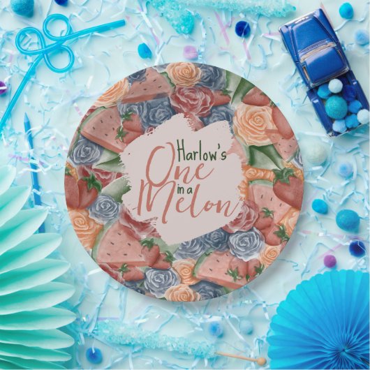 Melon Verjaardag - Zomervibes Verjaardagsgunst Papieren Bordje (Feest)