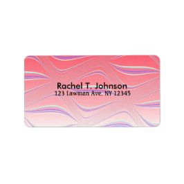 Melon Wavy Fractal Art Etiket