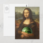 Melona Lisa wil Happy National Watermelon Day Briefkaart (Voorkant / Achterkant)