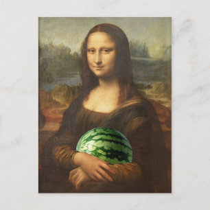 Melona Lisa wil Happy National Watermelon Day Briefkaart