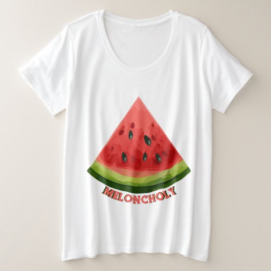 Meloncholie Grote Maat T-shirt (Design voorkant)