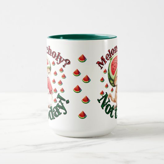 Meloncholie? Niet vandaag! - Schattigee kat met wa Mok (Midden)