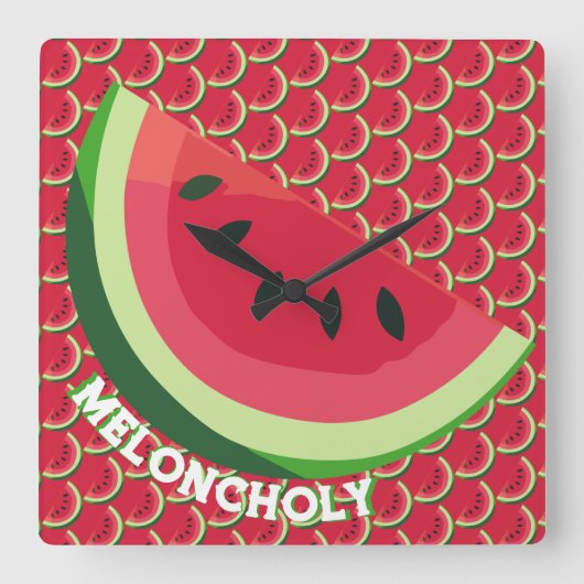 Meloncholie Vierkante Klok (Voorkant)