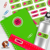 Melone Namensaufkleber – 24er Set Sticker