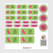 Melone Namensaufkleber – 24er Set Sticker (Vel)