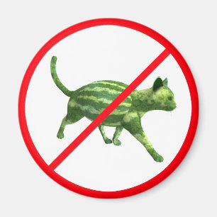 Melonkatten verboden. magneet