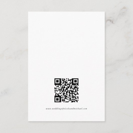 Melonroze Minimale lebv QR-code Weddenschap Detail Informatiekaartje (Achterkant)