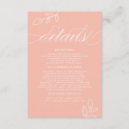 Melonroze Minimale lebv QR-code Weddenschap Detail Informatiekaartje