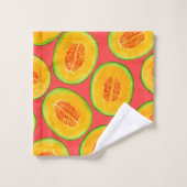 Melonsnijdsels waterverf patroon bad handdoek (Wasdoekje)