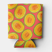 Melonsnijdsels waterverf patroon blikjeskoeler (Voorkant)