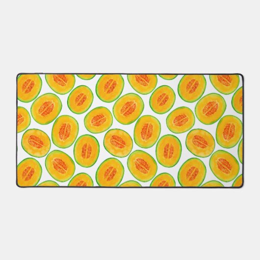 Melonsnijdsels waterverf patroon bureaumat (Voorkant)