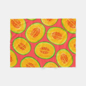 Melonsnijdsels waterverf patroon fleece deken (Voorkant (Horizontaal))