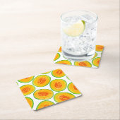 Melonsnijdsels waterverf patroon kartonnen onderzetters (Insitu)