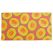 Melonsnijdsels waterverf patroon kussensloop (Voorkant-Rechts)