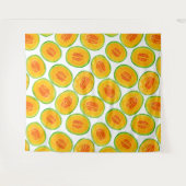 Melonsnijdsels waterverf patroon wandkleed (Voorkant (horizontaal))