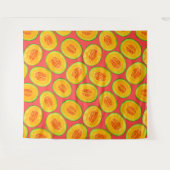 Melonsnijdsels waterverf patroon wandkleed (Voorkant (horizontaal))