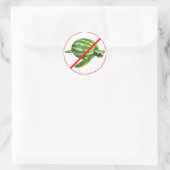 Melonturtles is verboden! ronde sticker (Tas)
