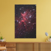 Melotte-15, Kerncluster van IC1805 Canvas Afdruk (Insitu (Woonkamer))