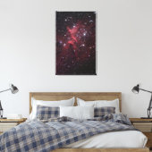 Melotte-15, Kerncluster van IC1805 Canvas Afdruk (Insitu (Slaapkamer))