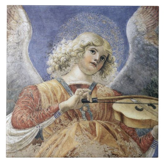 Melozzo Renaissance Angel Art Tile of Trivet Tegeltje (Voorkant)