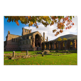 Melrose Abbey, Schotland Foto print Foto Afdruk